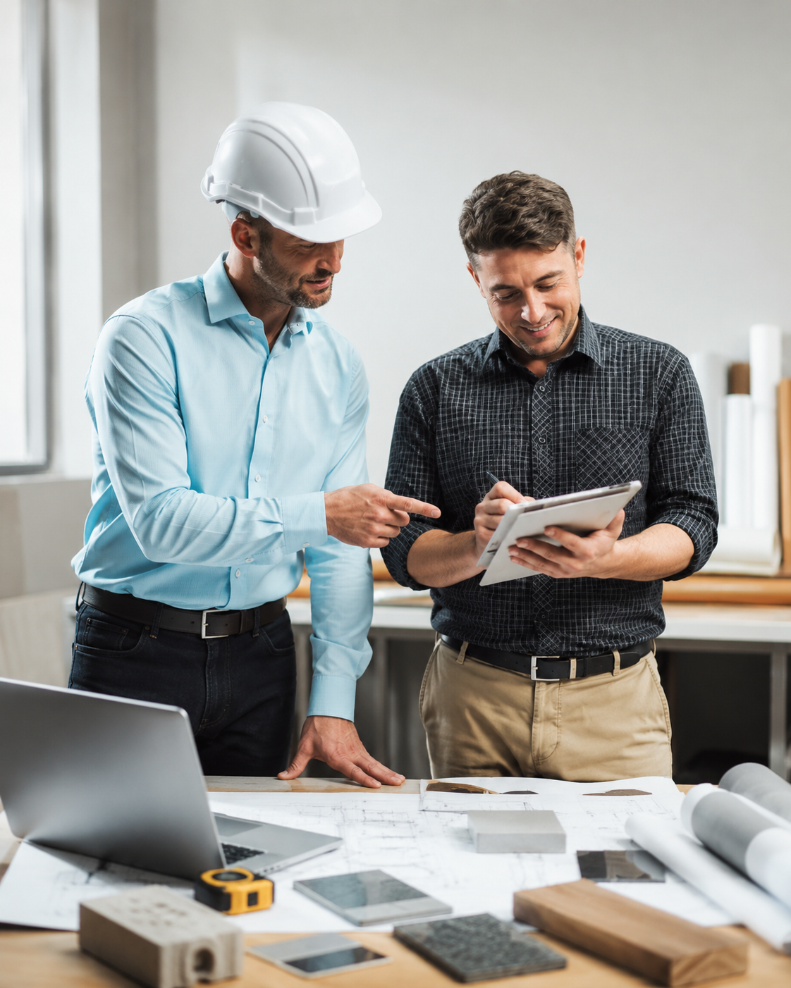 Asesor revisando disponibilidad de productos